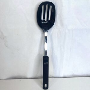 EKCO Slotted Serving Spoon Plastic Handle USA 400 Degree Max 7 Nylon VTG Black